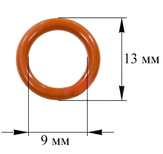 Уплотнительное кольцо штуцера O-ring для кофемашины Philips Saeco 13x9x2 мм NM01035