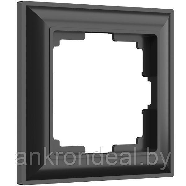 Рамка на 1 пост Fiore (черный матовый) Werkel - фото 1 - id-p197763876