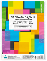 Папка-вкладыш Бюрократ Премиум 013BGPREM глянцевые А4+ 40мкм (упак.:100шт)