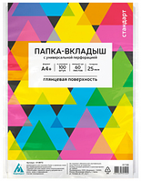 Папка-вкладыш Бюрократ Стандарт -013BT2 глянцевые А4+ 25мкм (упак.:100шт)