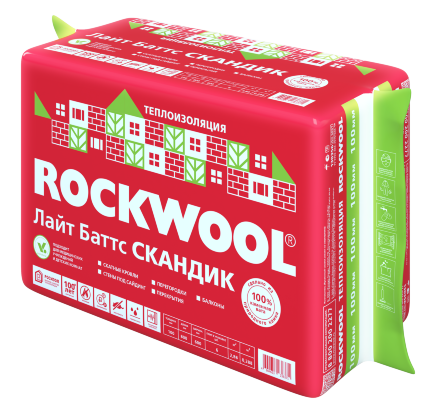 ROCKWOOL Лайт Баттс Скандик 100 мм - фото 1 - id-p223391276