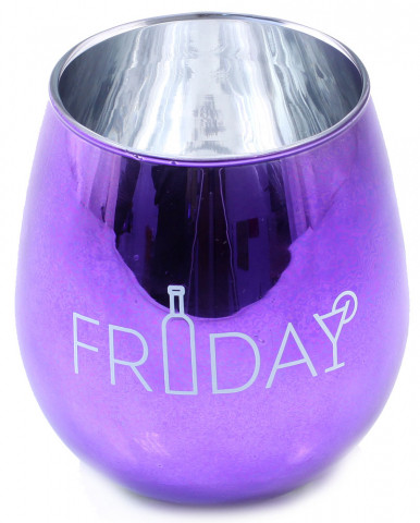 Стакан стеклянный 500 мл, 110*70 мм, Friday, фиолетовый