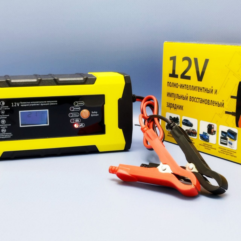 Пусковое зарядное устройство для аккумуляторов автомобиля 12В 10А / Интеллектуальное импульсное зарядное - фото 6 - id-p223391442