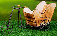 Кашпо деревянное Sima Land 26*10*13 см, «Велосипед»