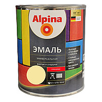 Alpina Эмаль универсальная глянц. слоновая кость 0,75л / 0,88кг
