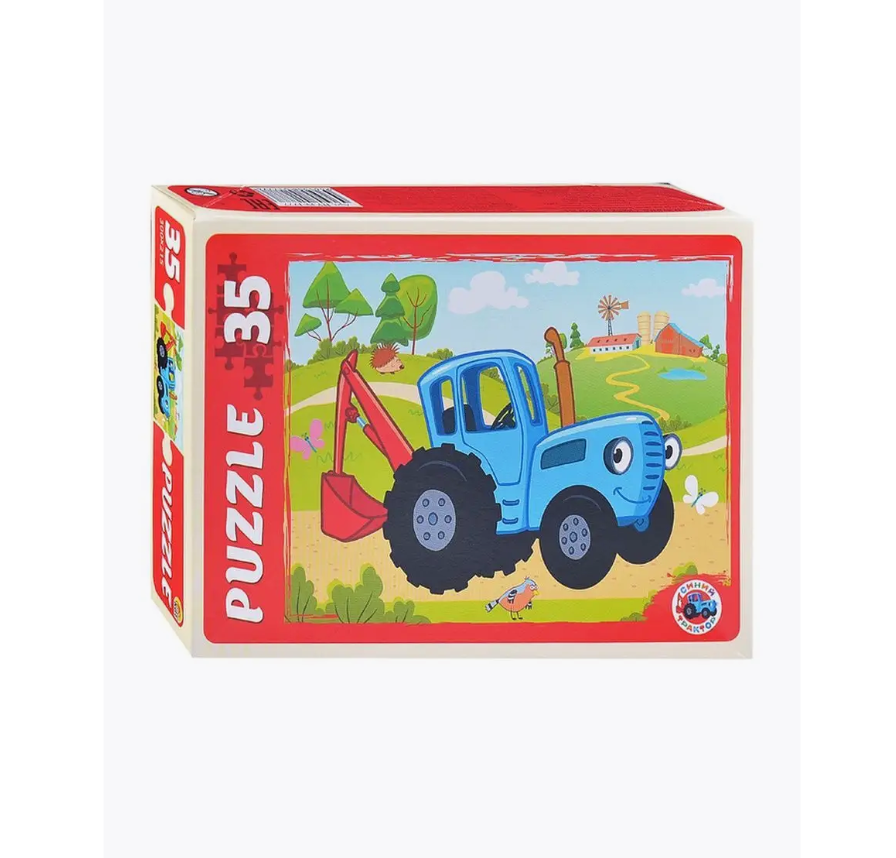 Пазл для детей Синий трактор  (35  элементов)