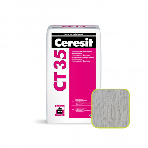 Штукатурка Ceresit СТ 35 Короед под окраску 2,5 мм 25 кг - фото 1 - id-p223392943