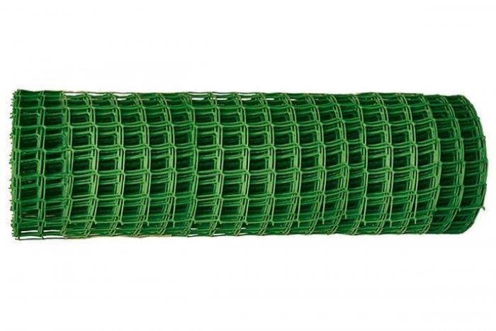 Сетка пластиковая садовая для забора 1x20м Решетка заборная в рулоне 15х15мм зеленая защитная - фото 1 - id-p223346356