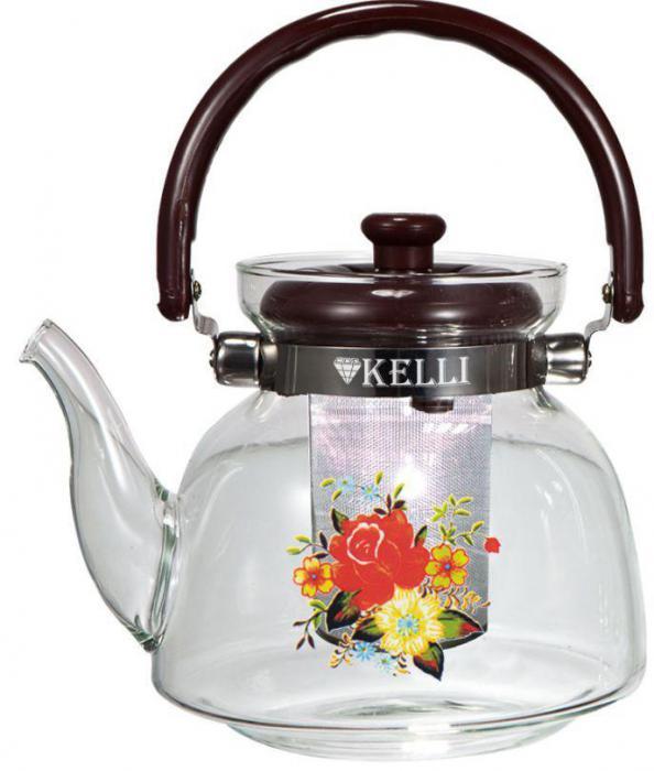 Заварочный стеклянный чайник с ситом фильтром ситечком для чая KELLI KL-3002 заварочник заварник стекло - фото 1 - id-p223346440