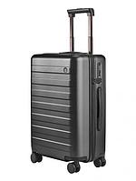 Дорожный пластиковый чемодан на 4 колесах колесиках с ручкой Xiaomi Ninetygo Rhine Pro Luggage 24 черный