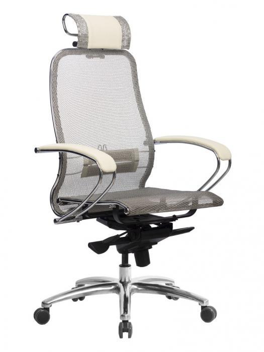 Кресло руководителя для компьютера Метта Samurai S-2.04 бежевое стул компьютерный на колесиках сетка - фото 1 - id-p223216431