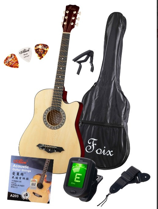Foix FCG-2039CAP-NA Классическая гитара с чехлом, ремнем, тюнером, цвет натуральный