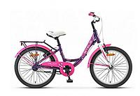 Подростковый велосипед для девочек подростков 8 лет городской 20 дюймов двухколесный STELS розовый легкий