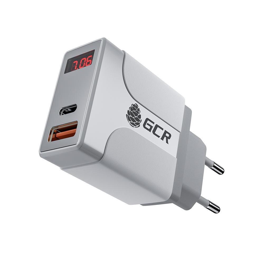 GCR Сетевое зарядное устройство на 2 USB порта (QC 3.0 + PD 3.0 ), белый, GCR-52885 GCR Сетевое зарядное - фото 1 - id-p223398340
