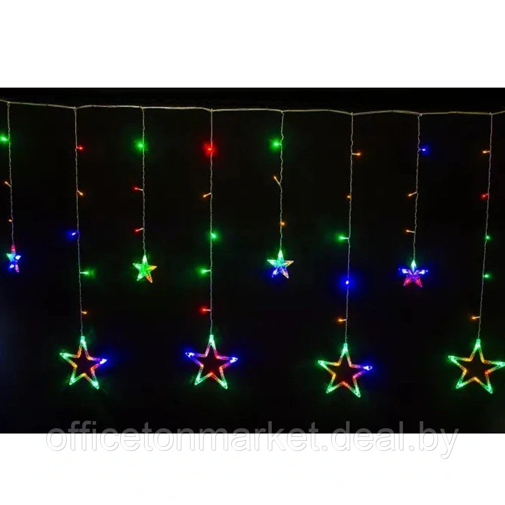 Гирлянда LED "Бахрома. Звезда s", 3 м, разноцветный - фото 1 - id-p223399899