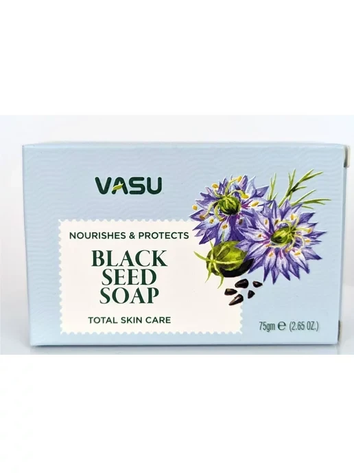 Мыло Черный Тмин Black Seed Soap Vasu 75 г - питает и защищает - фото 1 - id-p223406191
