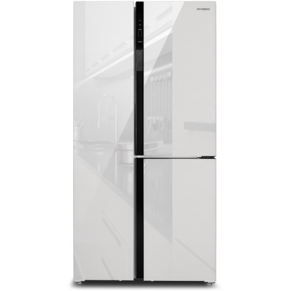 Холодильник Hyundai CS6073FV (белое стекло) (Side by Side) - фото 1 - id-p223412978