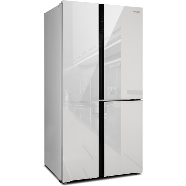 Холодильник Hyundai CS6073FV (белое стекло) (Side by Side) - фото 2 - id-p223412978