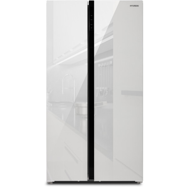 Холодильник Hyundai CS6503FV (белое стекло) (Side by Side) - фото 2 - id-p223412980