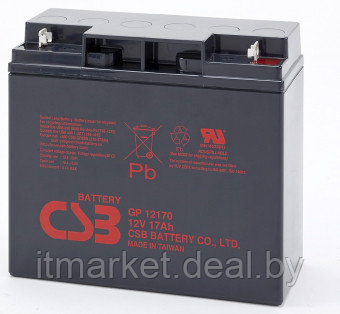 Аккумулятор для ИБП 17Ah CSB GP 12170 B1 - фото 2 - id-p223399918