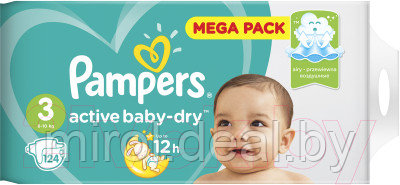 Подгузники детские Pampers Active Baby-Dry 3 Midi - фото 4 - id-p223413084