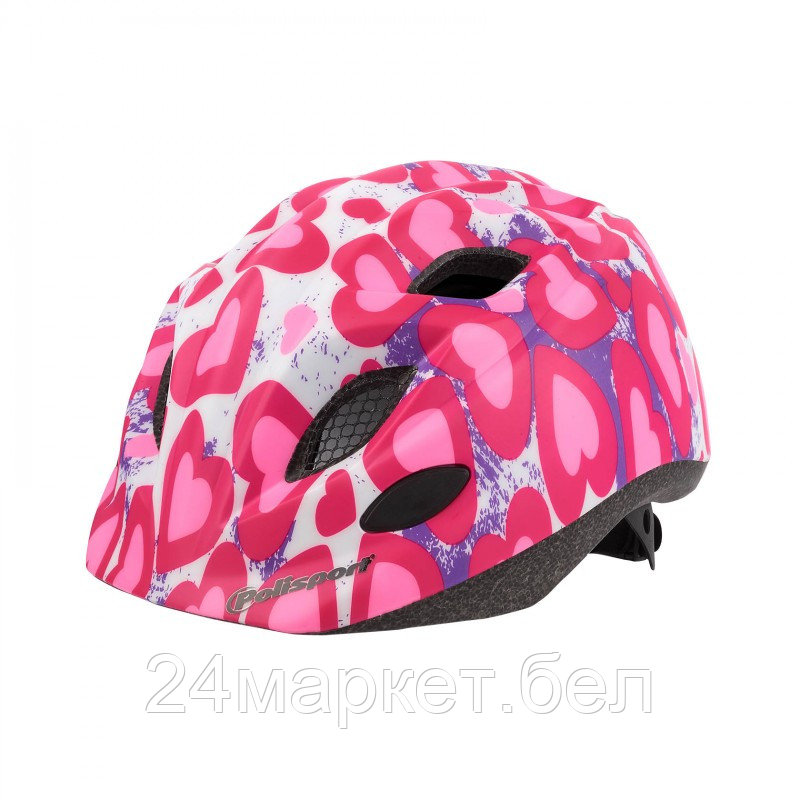 Шлем велосипедный детский Glitter heart, S (52-56 см), 8740900014 POLISPORT