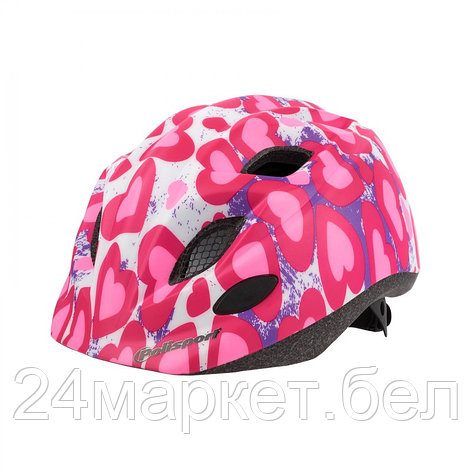 Шлем велосипедный детский Glitter heart, S (52-56 см), 8740900014 POLISPORT, фото 2