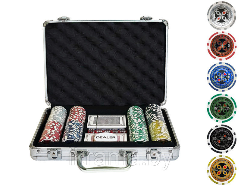 Набор для покера Ultimate на 200 фишек - фото 1 - id-p143161248