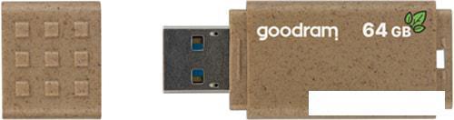 USB Flash GOODRAM UME3 Eco Friendly 64GB (коричневый), фото 3