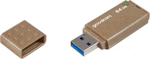 USB Flash GOODRAM UME3 Eco Friendly 64GB (коричневый), фото 2