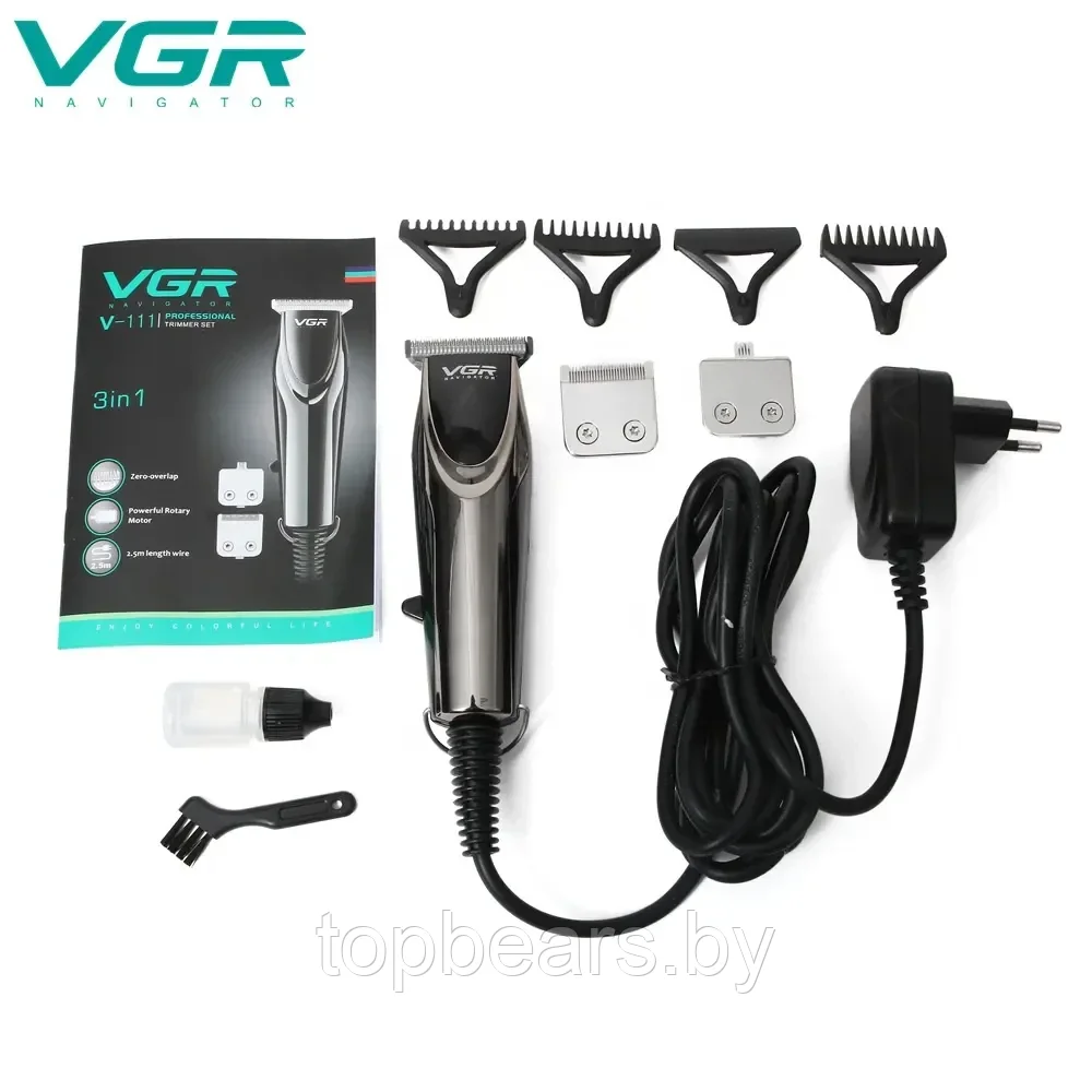 Машинка для стрижки волос (триммер) VGR V-111 - фото 4 - id-p223413612