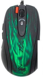 Игровая мышь A4Tech A4-XL-750BK-Green Fire, фото 2