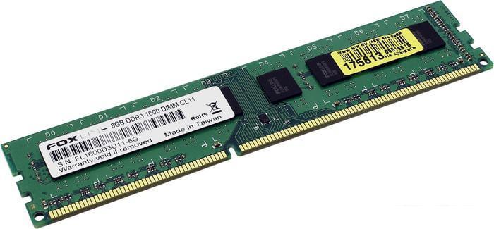 Оперативная память Foxline 8GB DDR3 PC3-12800 FL1600D3U11L-8G, фото 2
