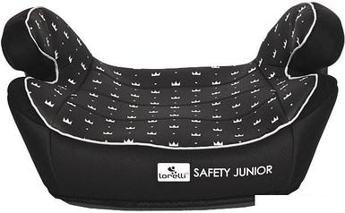 Детское сиденье Lorelli Safety Junior Fix (черный, короны)
