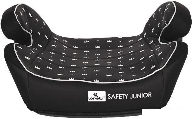 Детское сиденье Lorelli Safety Junior Fix (черный, короны) - фото 1 - id-p223037217