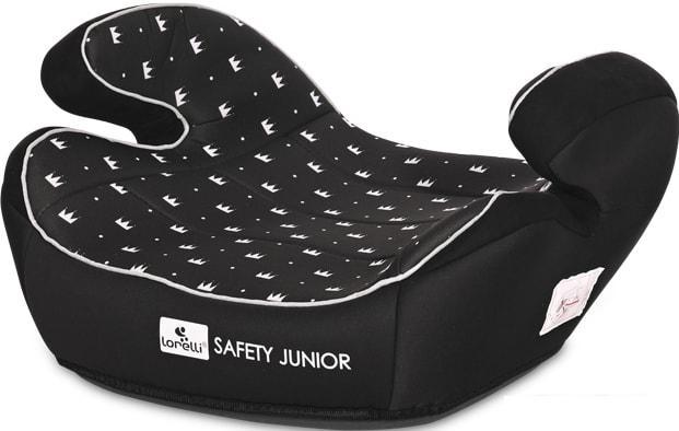 Детское сиденье Lorelli Safety Junior Fix (черный, короны) - фото 2 - id-p223037217