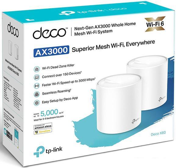 Wi-Fi система TP-Link Deco X60 V2 (2 шт.) - фото 2 - id-p223218759