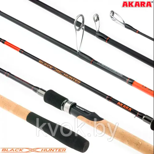 Спиннинг стеклопластиковый штекерный Akara Black Hunter (17-51) H802 2.44 м