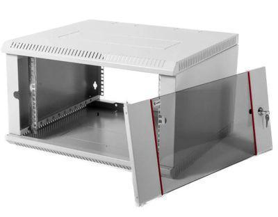 Шкаф коммутационный ЦМО ШРН-Э-6.650 настенный, стеклянная передняя дверь, 6U, 600x345x650 мм - фото 2 - id-p222712233