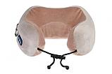 Массажная подушка для шейно- воротниковой зоны, серо-бежевая (Massage pillow (shiatsu + vibration)), Bradex KZ, фото 5