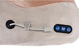 Массажная подушка для шейно- воротниковой зоны, серо-бежевая (Massage pillow (shiatsu + vibration)), Bradex KZ, фото 6