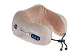 Массажная подушка для шейно- воротниковой зоны, серо-бежевая (Massage pillow (shiatsu + vibration)), Bradex KZ, фото 9
