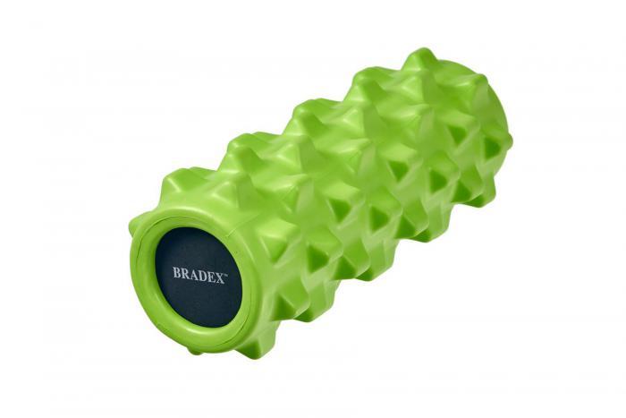 Валик для фитнеса массажный, зеленый (Foam roller massage, green. Pantone number 382C.), Bradex SF 0247 - фото 1 - id-p223333836