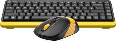 Комплект (клавиатура+мышь) A4TECH Fstyler FG1110, USB, беспроводной, черный и жёлтый [fg1110 bumblebee] - фото 4 - id-p222585215