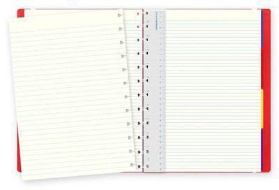 Тетрадь FILOFAX Classic Bright, A4, 56л, в линейку, спираль двойная, съемные листы, красный [115023] - фото 4 - id-p222819681