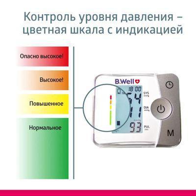 Тонометр запястный B.WELL MED-57, (без адаптера питания), 13.5-21.5см - фото 3 - id-p222586683