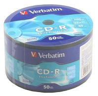 Оптический диск CD-R VERBATIM 700Мб 52x, 50шт., bulk [43787]