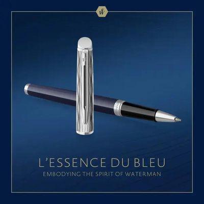 Ручка роллер Waterman Hemisphere L`Essence du Bleu (CW2166469) LaqBlue CT F чернила черн. подар.кор. - фото 2 - id-p222884141