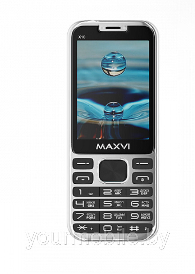 Мобильный телефон Maxvi X10 +ЗУ WC-111, Metallic silver - фото 1 - id-p223415339