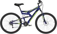 Велосипед горный двухподвес взрослый мужской скоростной 26 дюймов BLACK ONE Hooligan FS 26 D синий 20 рама